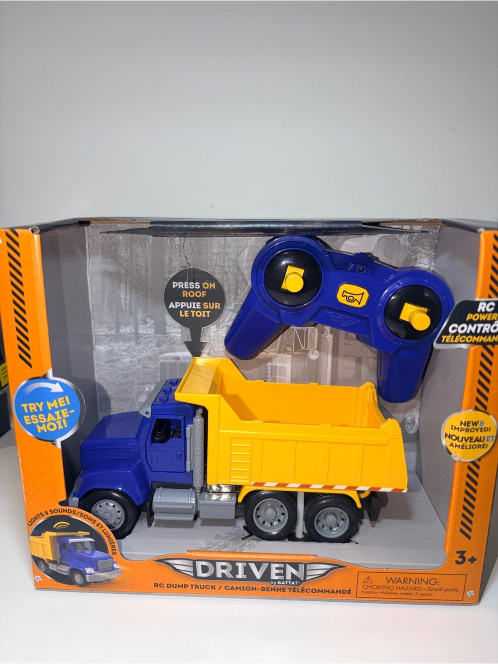 DRIVEN by Battat R/C Dump Truck Remote Control 7” Blue